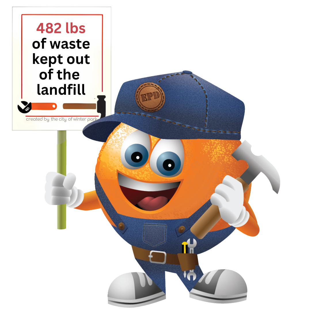 345 pounds of waste kept out of the landfill